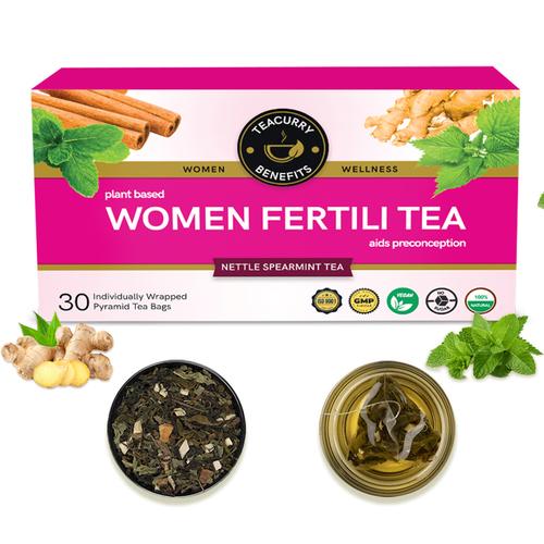 Teacurry Women Fertility Tea Box with Diet Chart - Ovulation, AMH & Inner Lining