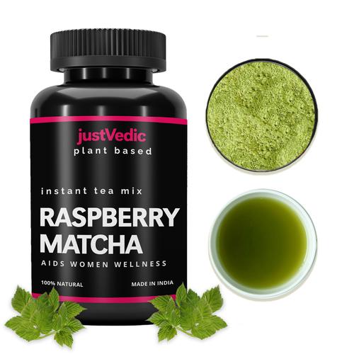 Justvedic Raspberry Matcha Helps with Periods, Fertility, Normal Delivery and Child birth
