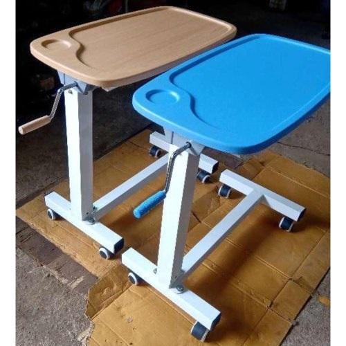 Overbed Table Adjustable By Gear Handle