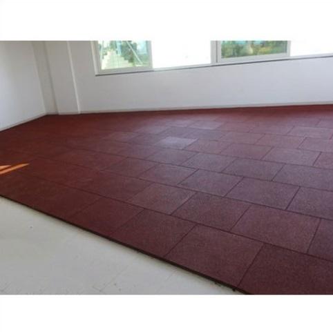 Red Rubberised Flooring