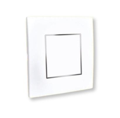 5x5 Modular Plain Plate White PC (Gold/silver/plain line)