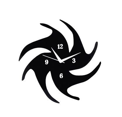 Abstract Volleyball in Black Color Wooden Wall Clock