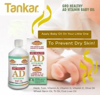 Tankar Gro Health AD Vitamin Baby Oil