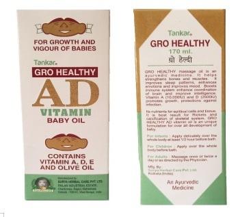 Tankar Gro Health AD Vitamin Baby Oil	 