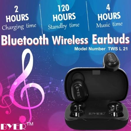 BYER Earbuds TWS-L21 with noise cancelling
