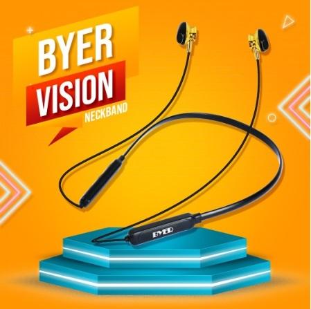 byer Vision 20 hours with extra bass Neckband Bluetooth Headset -JP01