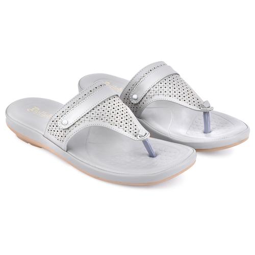 DOLLPHIN Women flat chappal MI-4853 Grey