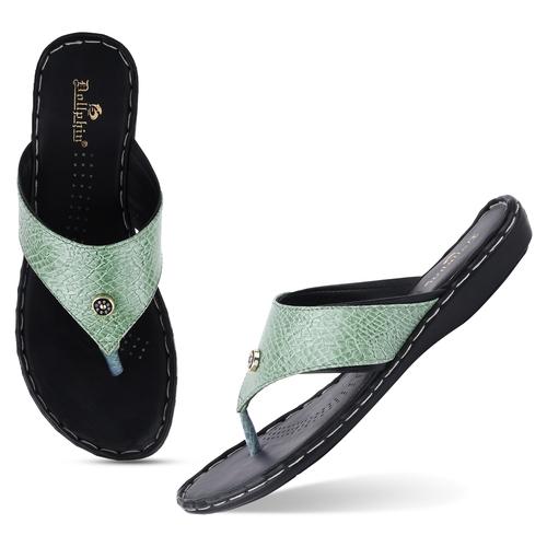 DOLLPHIN Women Flat Slipper DFNT-602 Green