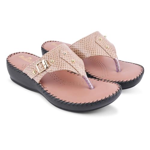 DOLLPHIN Women Doctor Slipper DFNT-1884 Peach