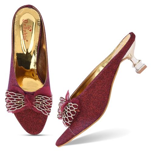 DOLLPHIN Women Heel Sandal HN-777 Cherry