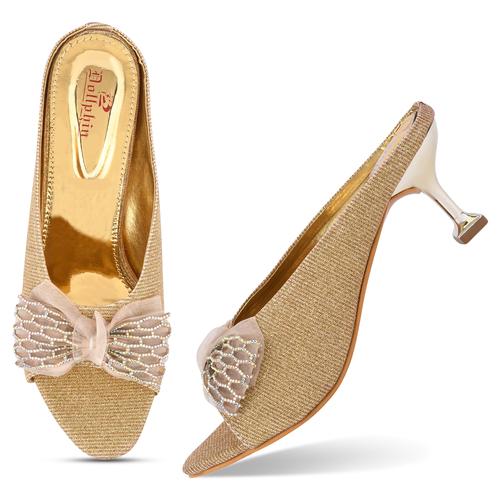 DOLLPHIN Women Heel Sandal HN-777 Golden