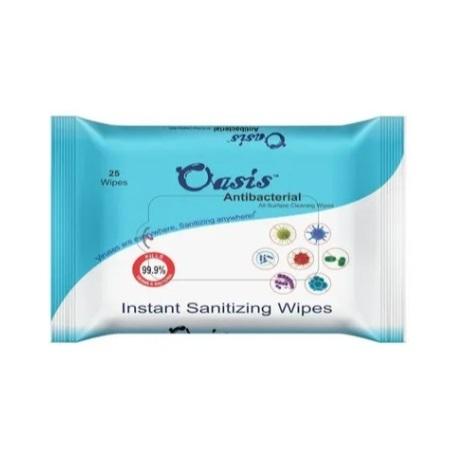 Oasis Instant Sanitizing Wipes 25 Wipes Packet