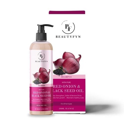 BEAUTYFYN Red Onion and Black Seed Oil Hair Shampoo with Red Onion Seed Oil Extract