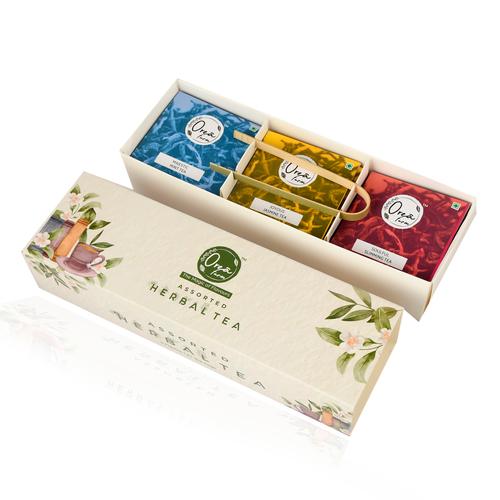 Herbal Tea Box -  Any 3 flavors-  27 tea bags (9 each flavor) - 54 gm