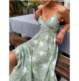 Green Sleeveless Beach Dress