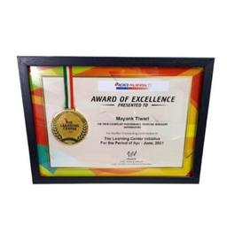 Framed Certificate with Medal