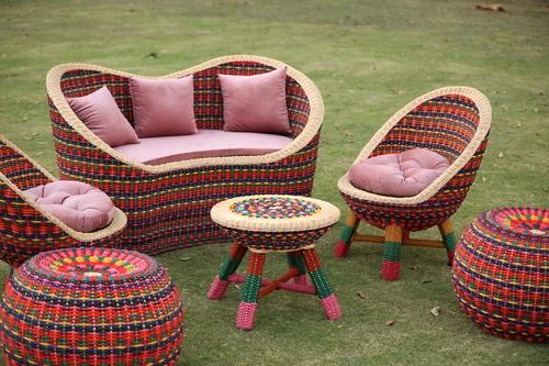 Colorful Boho Design sofa and Chairs