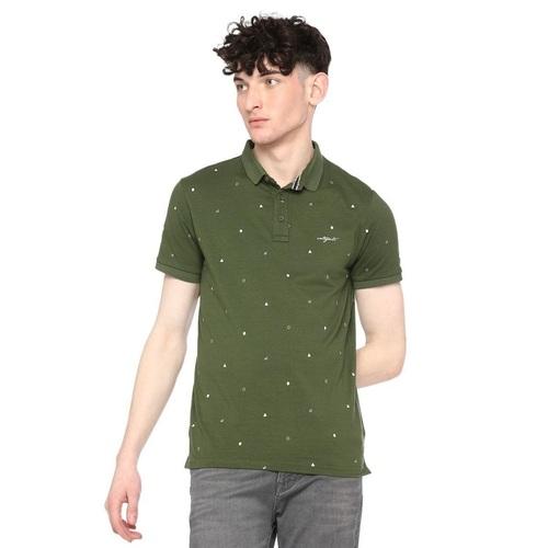Integriti Bottle Green Regular Fit T-Shirts For Men's