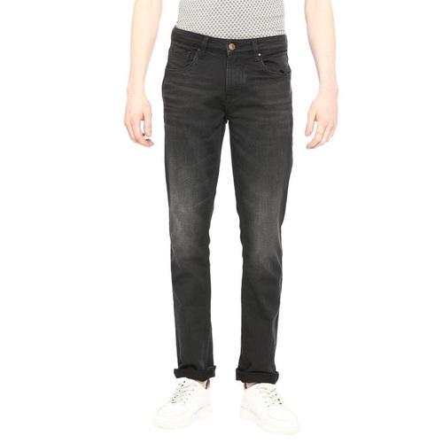 Integriti Charcoal Slim Fit Solid Jeans For Men's