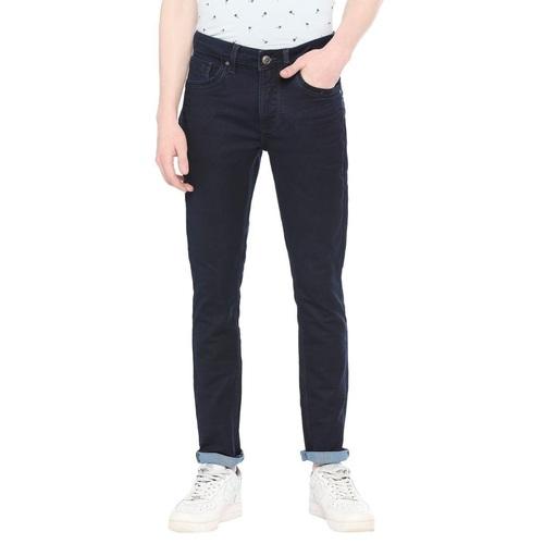 Integriti Deep Blue Skinny Fit Solid Jeans For Men's