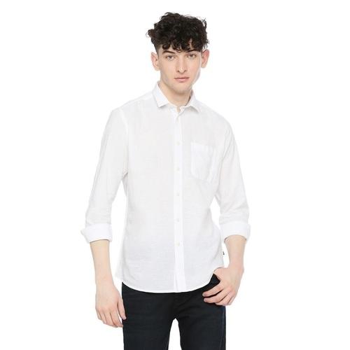 Integriti White Slim Fit Shirts For Men's
