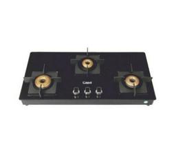 HOBTOP 3 Burner Gas Stove - Stainless Steel with Slim Body Black Finish