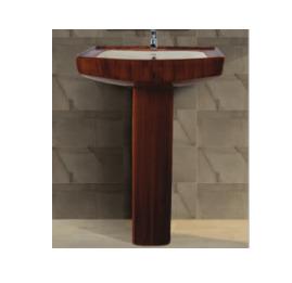 Polo Vitrosa Set Wash basin with Pedestal Wooden 612
