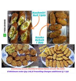 Kashmiri Roll, Kasko Kebab, Farsi Kebab, Malai Kebab