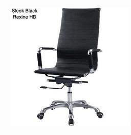 Sleek Black Resin HB Chair