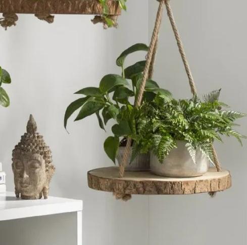 Hanging Wooden Flower Pots