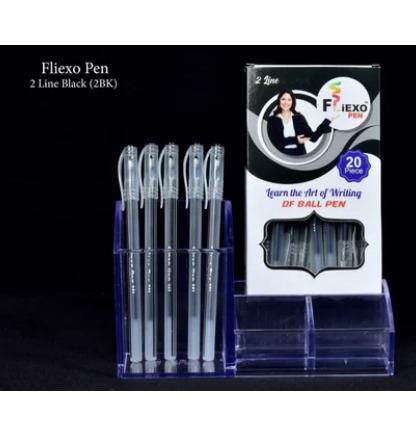 Fliexo 2 Line Black Ball Pen (2BK)