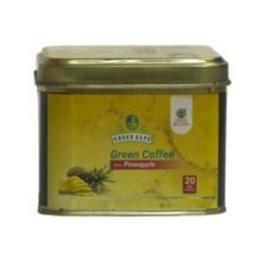 Green coffee with pineapple