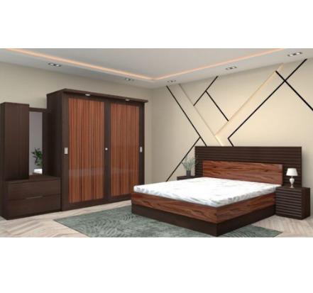 Gracia Bedroom Set - Gracia Full Hydraulic Bed with Sliding Wardrobe and Dresser Unit