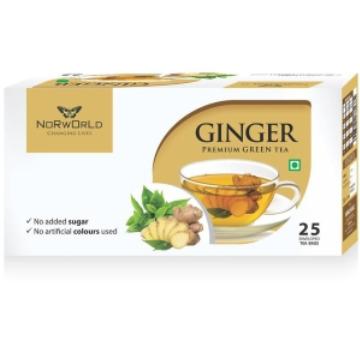 Ginger Green Tea 25s + Tulsi Drops Free 