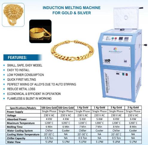 500 Grams Gold Induction Melting Machine with Water Cooling System