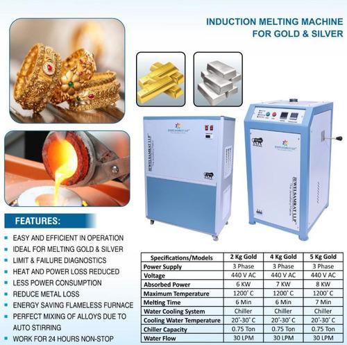2 KG Gold Induction Melting Machine with Chilling Plant