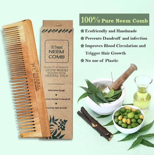 Pure Neem Wooden Dual Tooth Comb | Lily Comb
