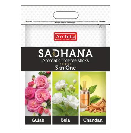 Archita Sadhana 3 In One Ultra Pouch Series- Gulab, Bela & Chandan