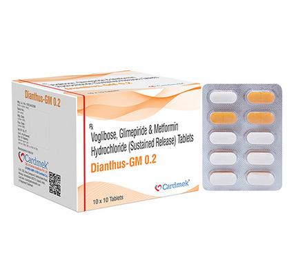 Voglibose Glimepiride And Metformin Hydrochloride Sustained Release Tablets