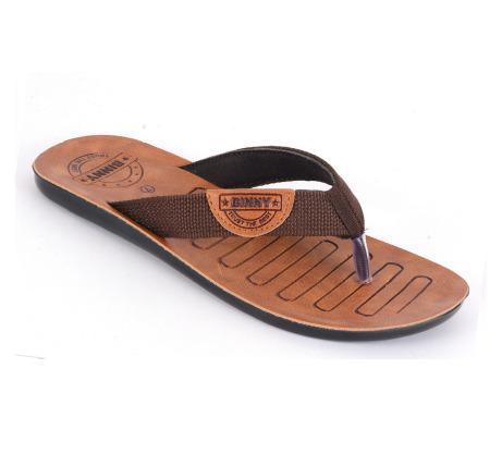 PU Slippers G06 Brown Mens Footwear