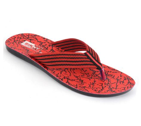 PU Slippers G02 Red Ladies Footwear