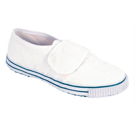 Canvas School Shoes White