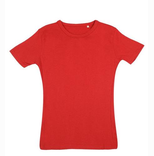 T- SHIRTS Round Neck Sustainable Heather Red