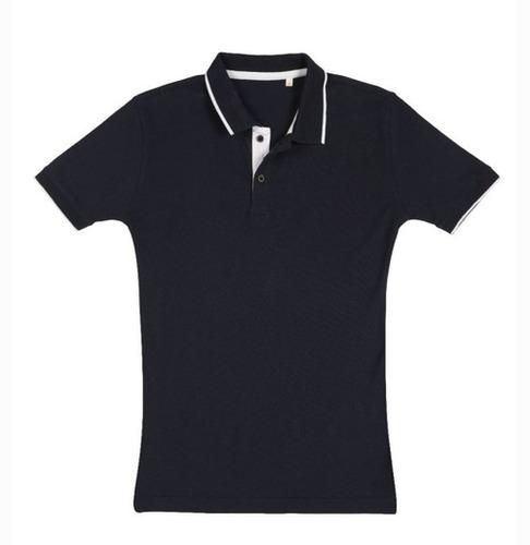 T- SHIRTS Collar Sustainable Jacquard Polo Midnight Navy