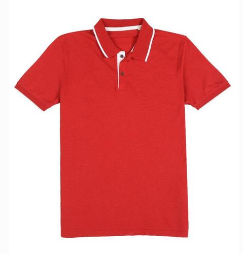 T- SHIRTS Collar Sustainable Jacquard Polo Heather Red