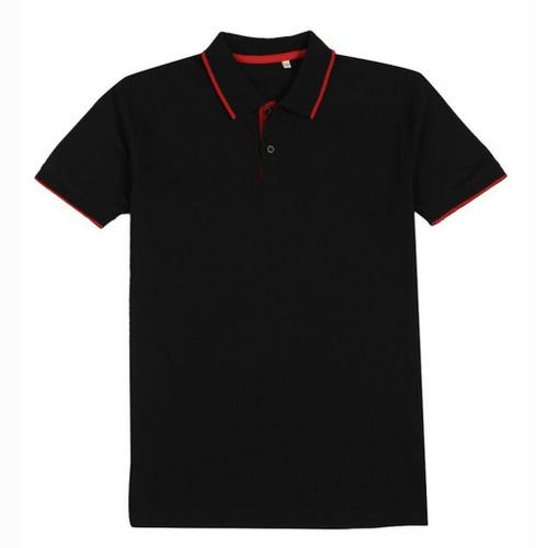 T- SHIRTS Collar Sustainable Jacquard Polo Classic Black