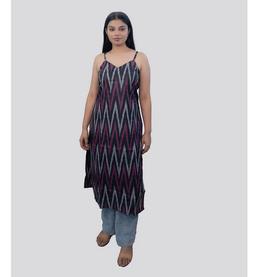 ANIKRRITI Boho Bliss: Ikat Shoulder Strap Dress
