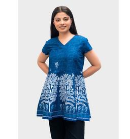 Blue Elegance Peplum Top