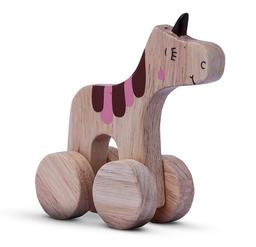 Wooden Unicorn Wheel Toy 