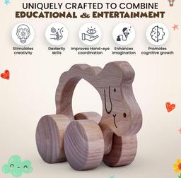 Wooden Sheep Wheel Toy 